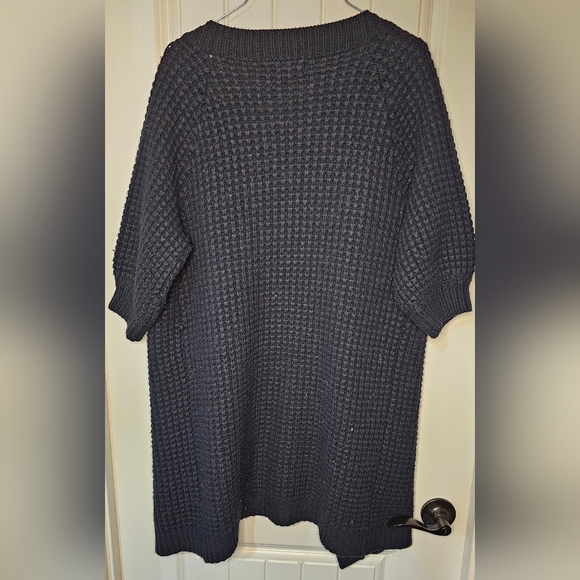 [EXPRESS] Design Studio 3/4 Sleeve Textured Black Sweater/Jacket ☆ Open … - Picture 6 of 16